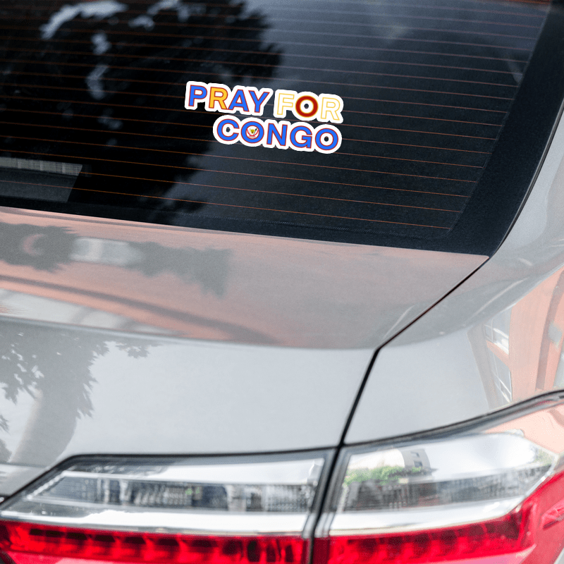 PRAY FOR CONGO🇨🇩 Bubble free stickers