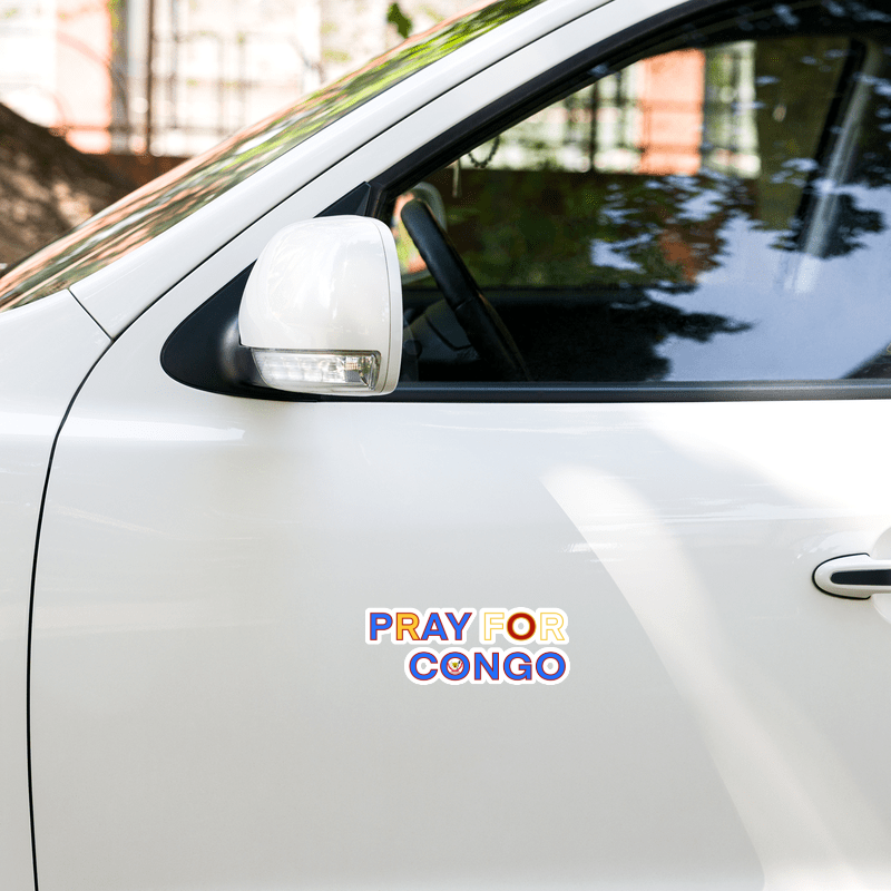 PRAY FOR CONGO🇨🇩 Bubble free stickers