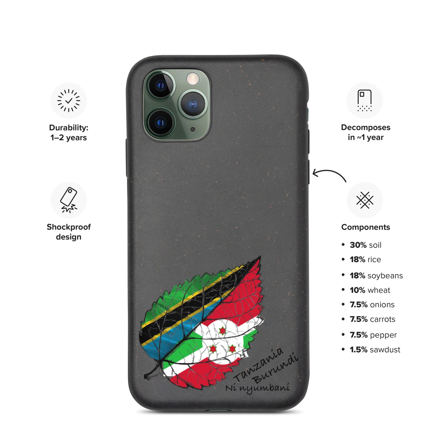 Thee my Story Tanzania Burundi Speckled Case for iPhone®