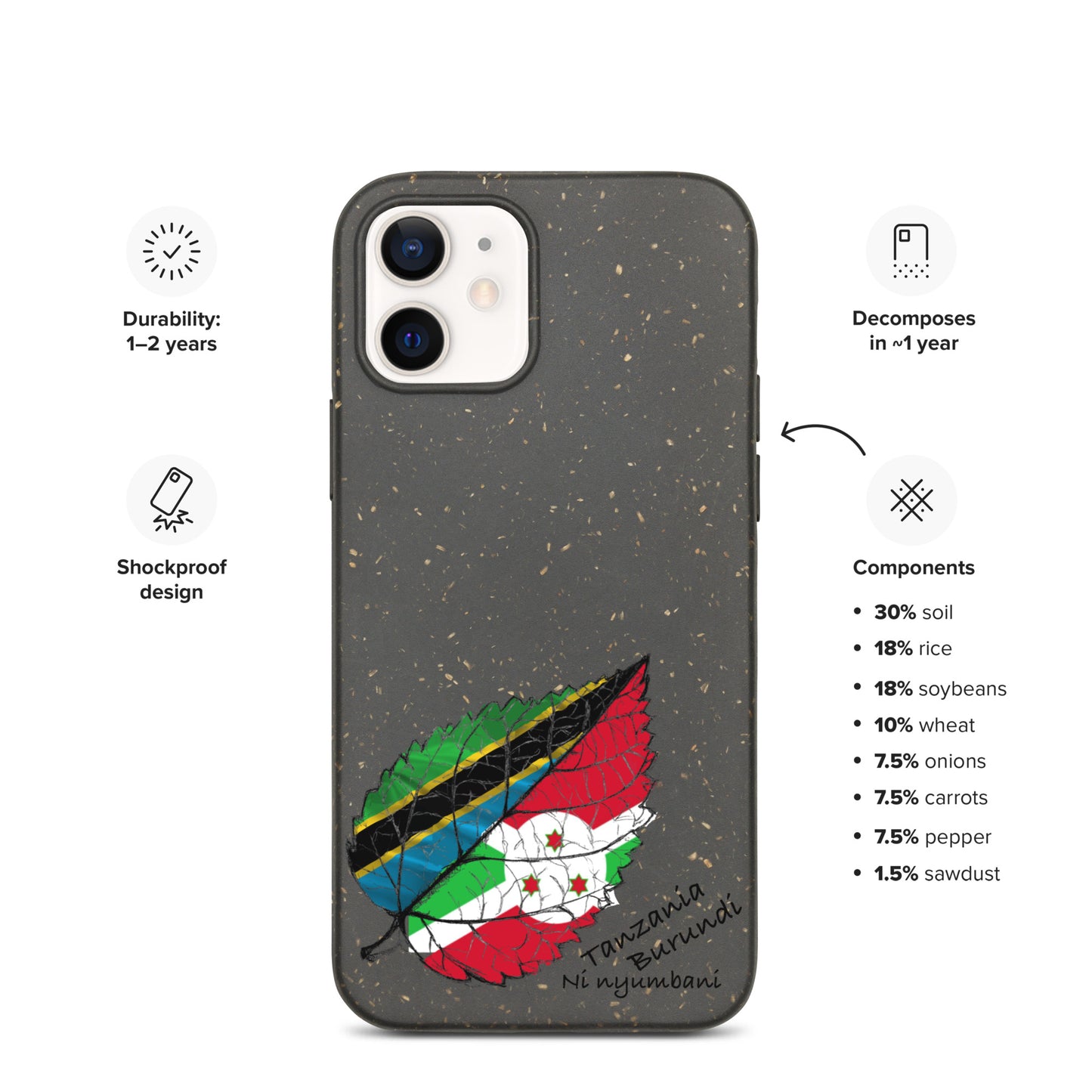 Thee my Story Tanzania Burundi Speckled Case for iPhone®