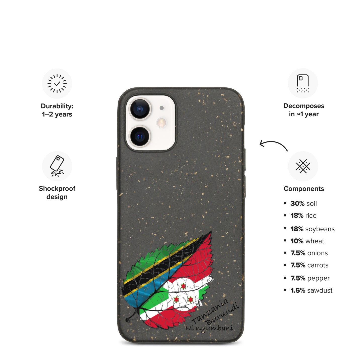 Thee my Story Tanzania Burundi Speckled Case for iPhone®