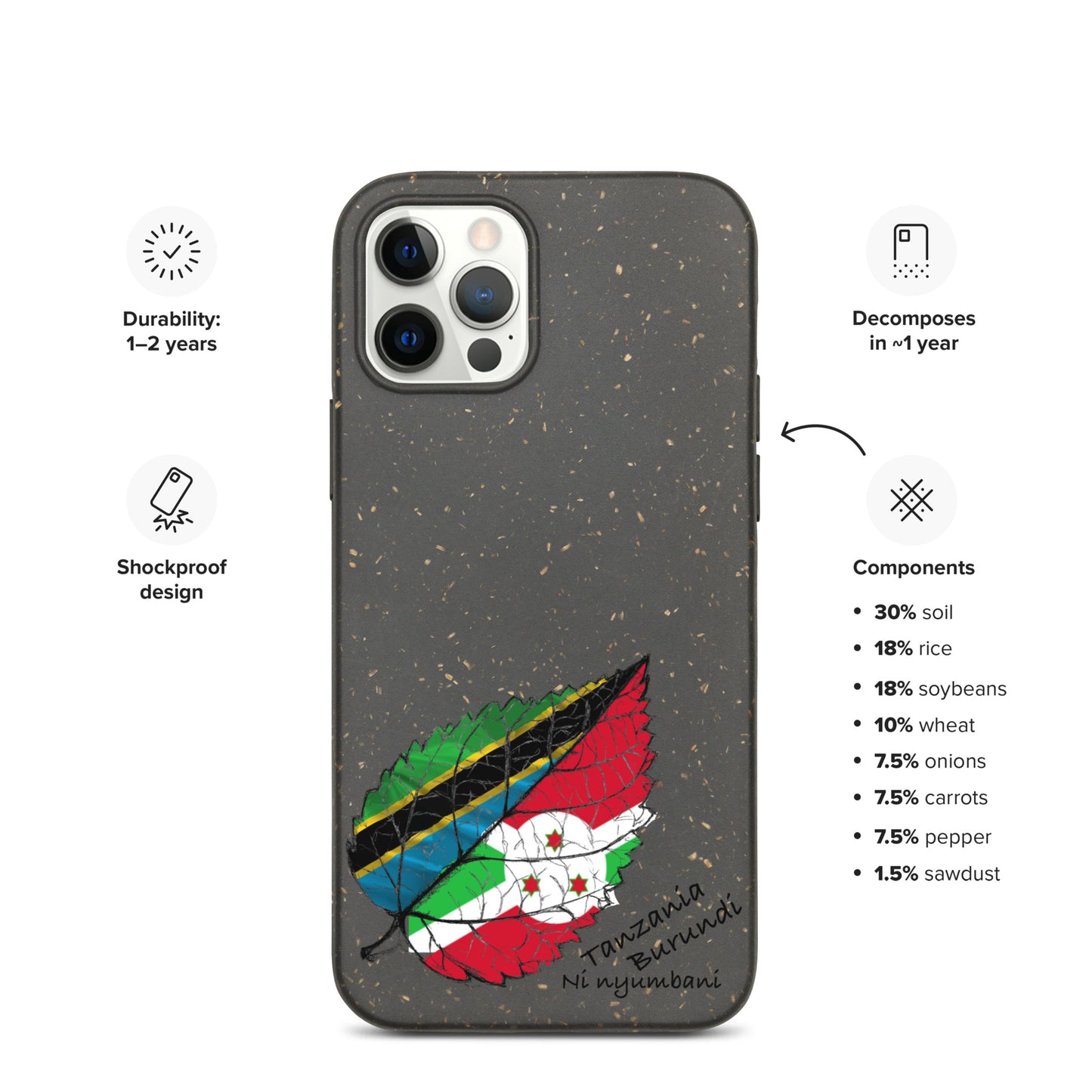 Thee my Story Tanzania Burundi Speckled Case for iPhone®