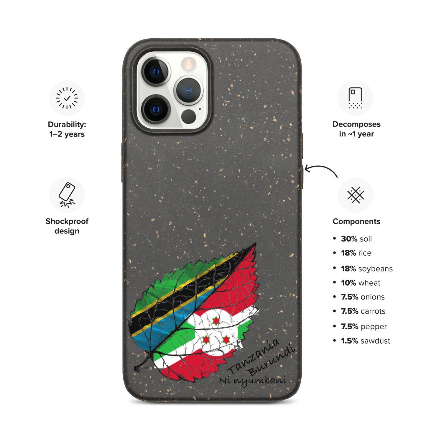 Thee my Story Tanzania Burundi Speckled Case for iPhone®