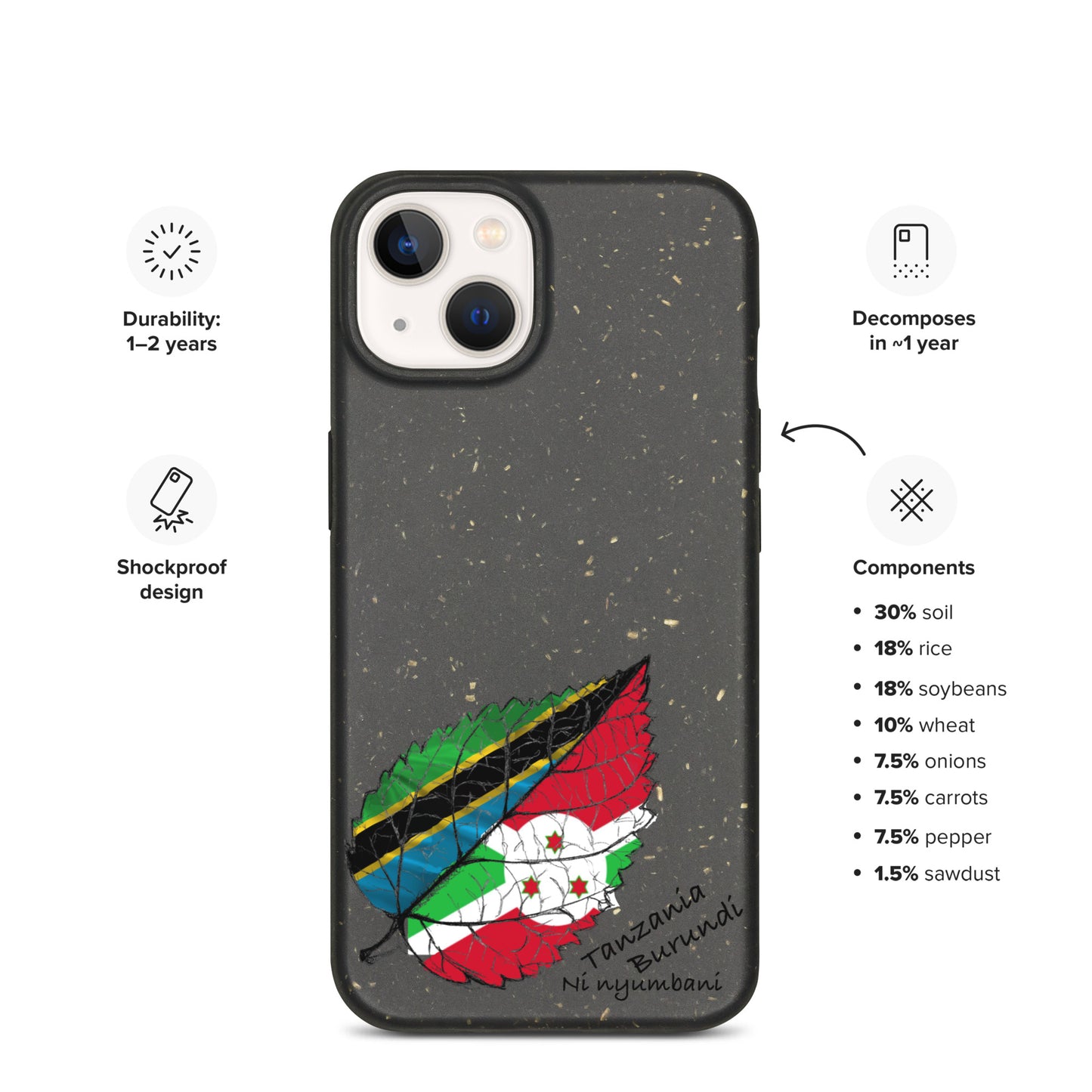 Thee my Story Tanzania Burundi Speckled Case for iPhone®