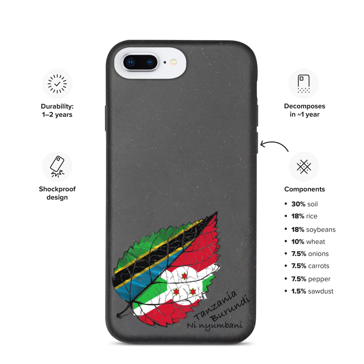 Thee my Story Tanzania Burundi Speckled Case for iPhone®