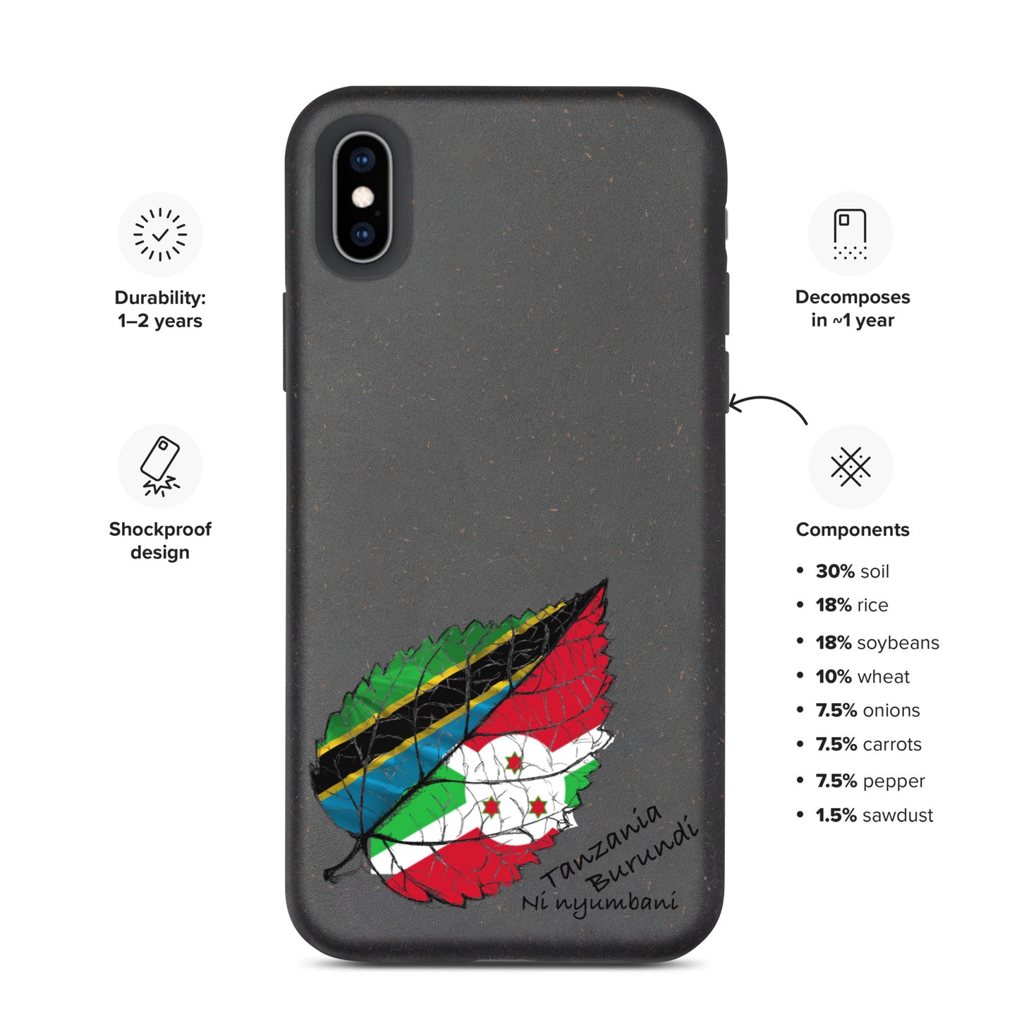 Thee my Story Tanzania Burundi Speckled Case for iPhone®