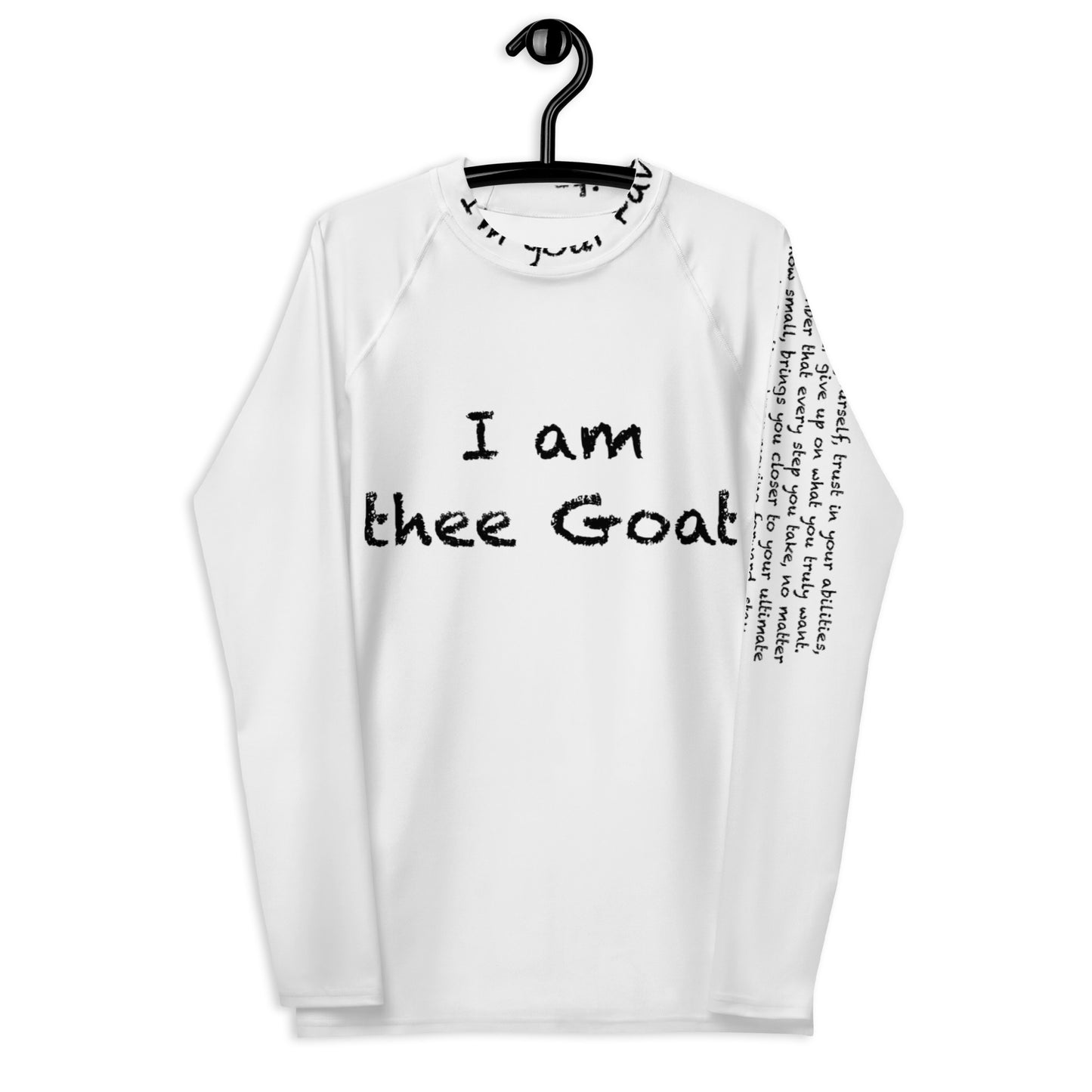 Men's I'm thee goat gym, running, yoga swimming Rash Guard